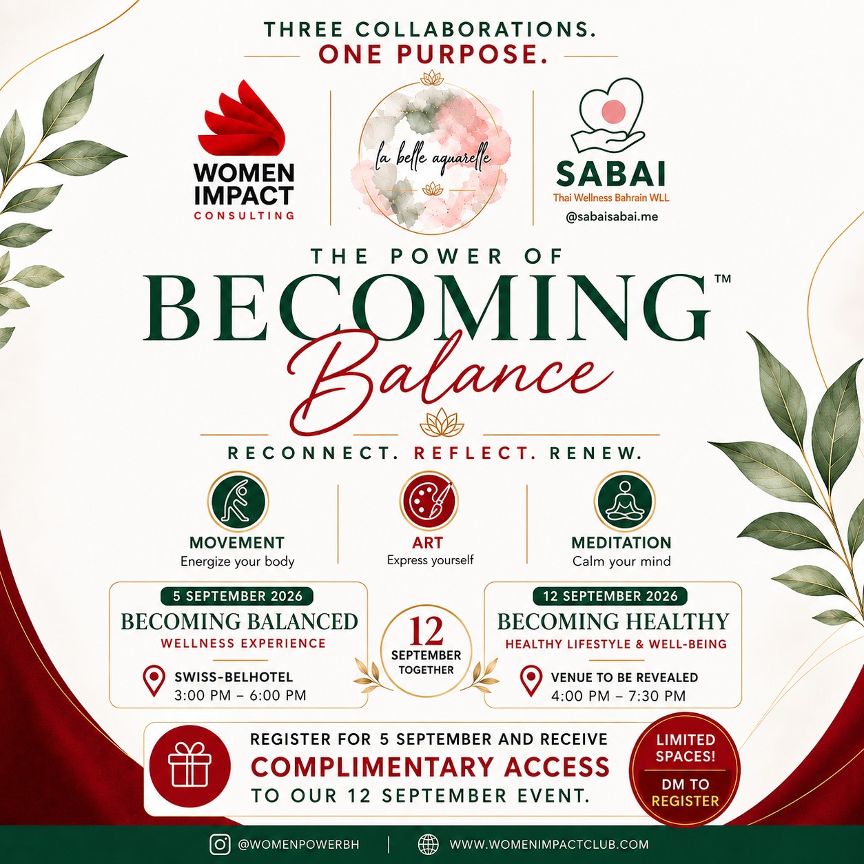 Becoming Balanced — Women Impact × La Belle Aquarelle × Sabai